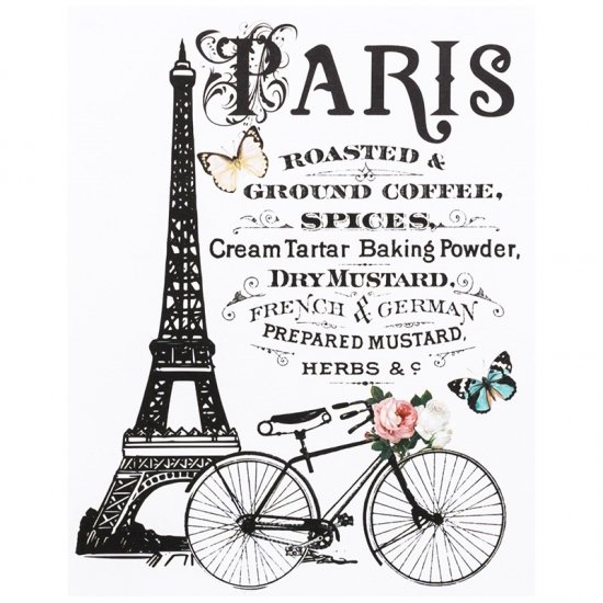 Nažehlovací nálepka 25x35cm - pařížské kolo Aladine