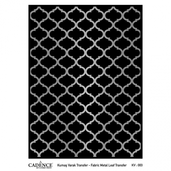 Transferový obrázek na textil - stříbrná mříž Aladine