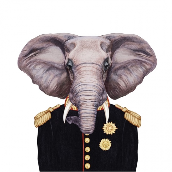 Nažehlovací nálepka slon - 21 x 30 cm Aladine