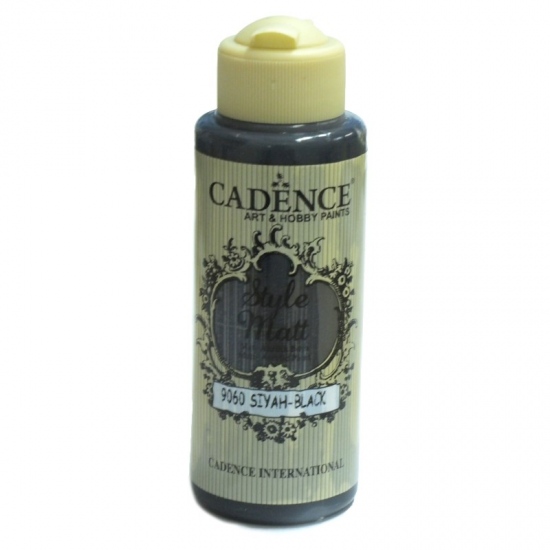 Matná akrylová barva Cadence Style Matt 120ml -black černá Aladine