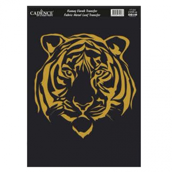 Zlatá nažehlovací nálepka 21x30 cm - tygr Aladine