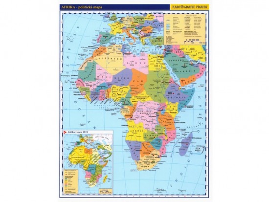Afrika - politická mapa, fm A3 Kartografie