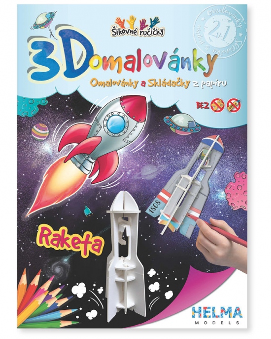 3D omalovánka A4 - Set Raketa Helma 365