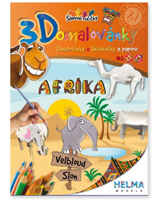 3D omalovánka A4 - Set Afrika Helma 365