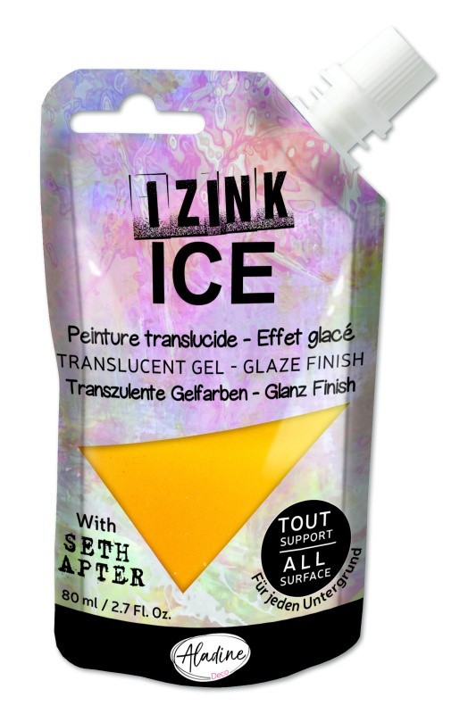 Poloprůhledná barva Izink Ice 80 ml - melted butter žlutá Aladine