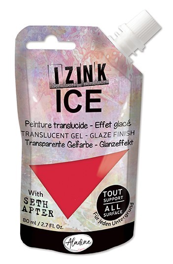 Poloprůhledná barva Izink Ice 80 ml - grenadine červená Aladine