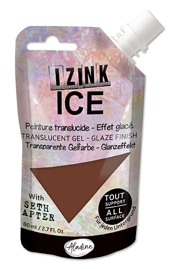 Poloprůhledná barva Izink Ice 80 ml - marron thé světle hnědá Aladine