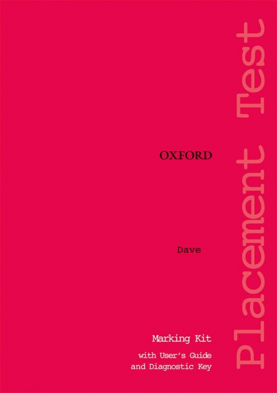 Oxford Placement Tests (Revised Edition) 1 Marking Kit with User Guide and Diagnostic Key