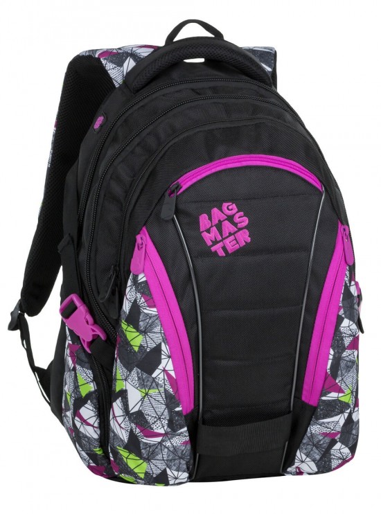 Školní batoh Bagmaster bag 9 b purple/green/black BagMaster