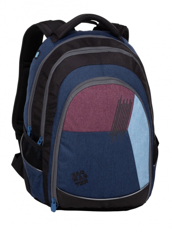 Školní batoh Bagmaster digital 20 c blue/red/light blue BagMaster