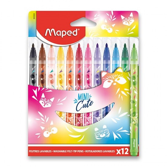 Dětské fixy Maped Color Peps Jungle Mini Cute - 12 barev Maped