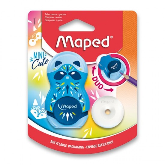 Ořezávátko Maped Loopy Mini Cute - 1 otvor, blistr, mix motivů Maped