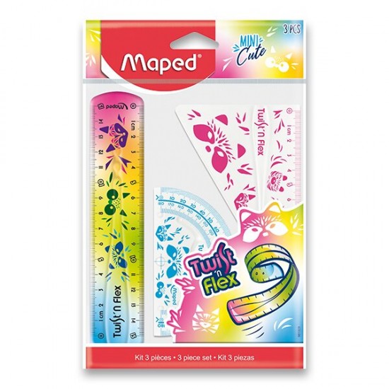 Pravitko Maped twist-n Mini Cute - 3 dílná sada Maped