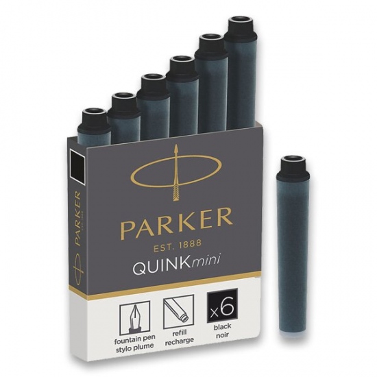 Inkoustové mini bombičky Parker černé Parker