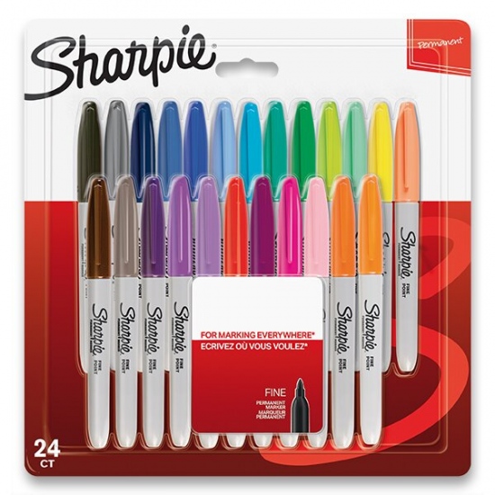 Permanentní popisovač Sharpie Fine sada 24 barev Sharpie