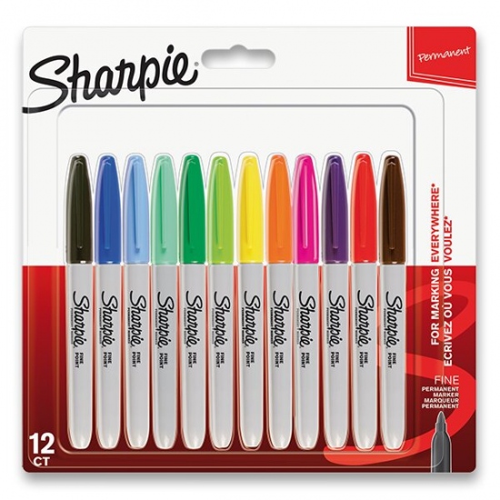 Permanentní popisovač Sharpie Fine sada 12 barev Sharpie