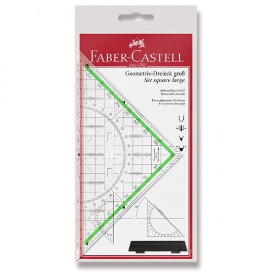 Multifunkční trojúhelník Faber-Castell Teka s úchytem Faber-Castell