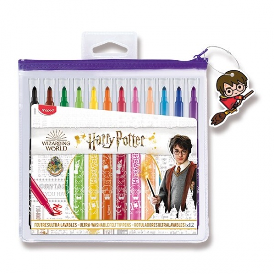 Dětské fixy Maped Color'Peps Harry Potter 12 barev, pouzdro na zip Maped