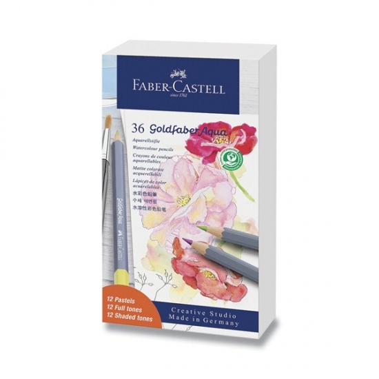 Akvarelové pastelky Faber-Castell Goldfaber Aqua Pastel 36 barev Faber-Castell