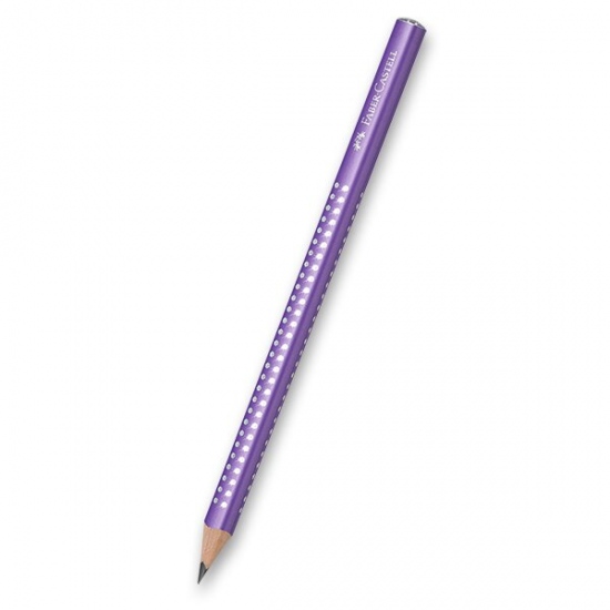 Grafitová tužka Faber-Castell Jumbo Sparkle - perleťové odstíny fialová Faber-Castell
