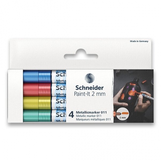 Metalický popisovač Schneider Paint-It 011 souprava V2, 4 barvy Schneider