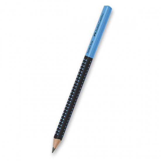 Grafitová tužka Faber-Castell Grip Jumbo Two Tone tvrdost HB, výběr barev černá/modrá Faber-Castell