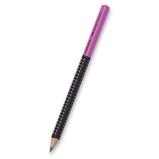 Grafitová tužka Faber-Castell Grip Jumbo Two Tone tvrdost HB, výběr barev černá/růžová Faber-Castell