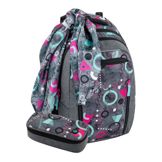 Školní dvoukomorový batoh s vyjímatelným bederním pásem - Mephis BagMaster