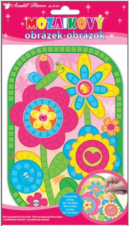 Mozaika květiny 21x14cm Anděl Přerov s.r.o.