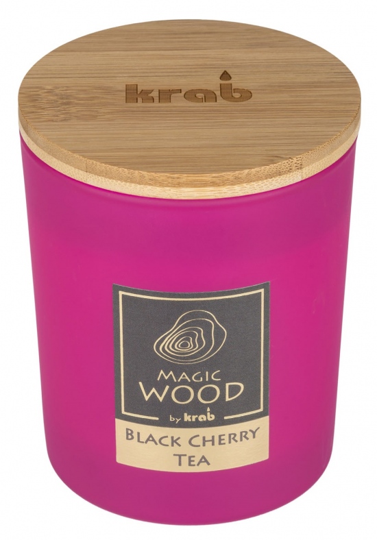 Svíčka Magic Wood s dřevěným knotem - Black Cherry Tea 300g Anděl Přerov s.r.o.