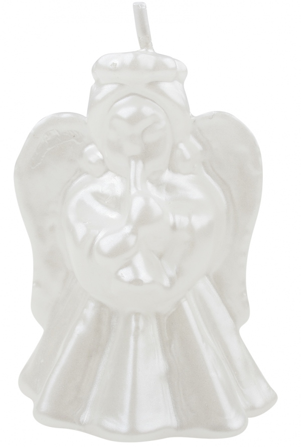 Svíčka anděl bílý lak, 6 x 8 cm Anděl Přerov s.r.o.