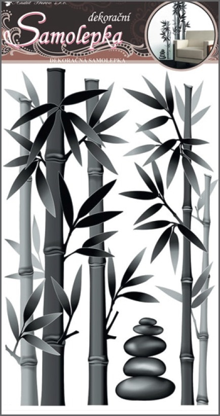 Samolepky na zeď bambus šedý 50x32cm Anděl Přerov s.r.o.