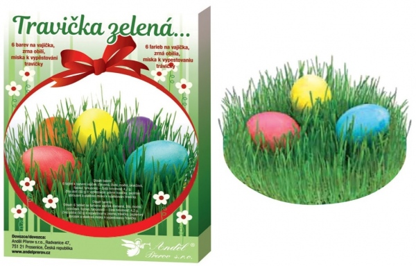 Sada k dekorování vajíček - travička zelená Anděl Přerov s.r.o.