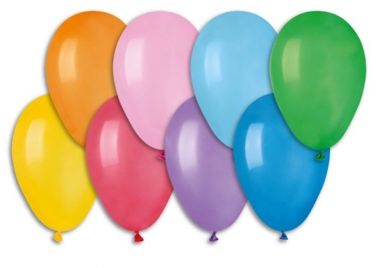 Balónky pastel, 19 cm, 10 ks v balení, mix barev Anděl Přerov s.r.o.