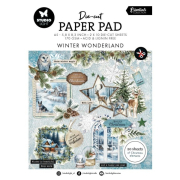 Blok s papírovými výseky Studio Light Winter Wonderland, A5, 20 l. - Zima se zvířátky