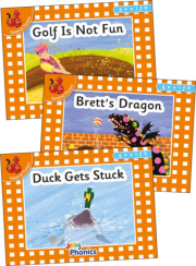 Jolly Phonics Orange Level Readers Set 3, in Precursive Letters (British English edition)