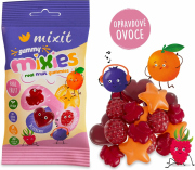 Ovocné Mixies - Malina & borůvka & pomeranč - přírodní želé bonbóny