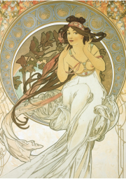 Pohled Alfons Mucha – Music, krátký
