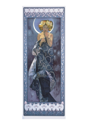 Pohled Alfons Mucha – Luna, dlouhý
