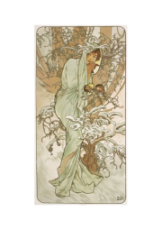 Pohled Alfons Mucha – Winter, dlouhý