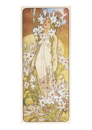 Pohled Alfons Mucha – Lily, dlouhý 
