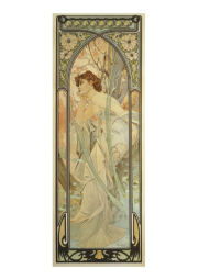 Pohled Alfons Mucha – Evening Cont., dlouhý