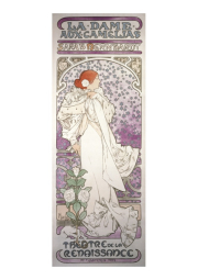 Pohled Alfons Mucha – La Dame aux Camélias pohled - dlouhý