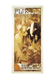 Pohled Alfons Mucha – Flirt, dlouhý