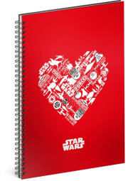 Spirálový blok Star Wars – Red, nelinkovaný, A5