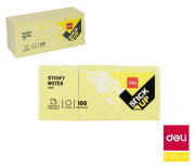 Bloček samolepící STICK UP žlutý 38 x 51mm 3x100l DELI EA00153