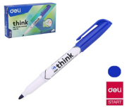 Popisovač DELI EU00630 modrý stíratelný (2709)